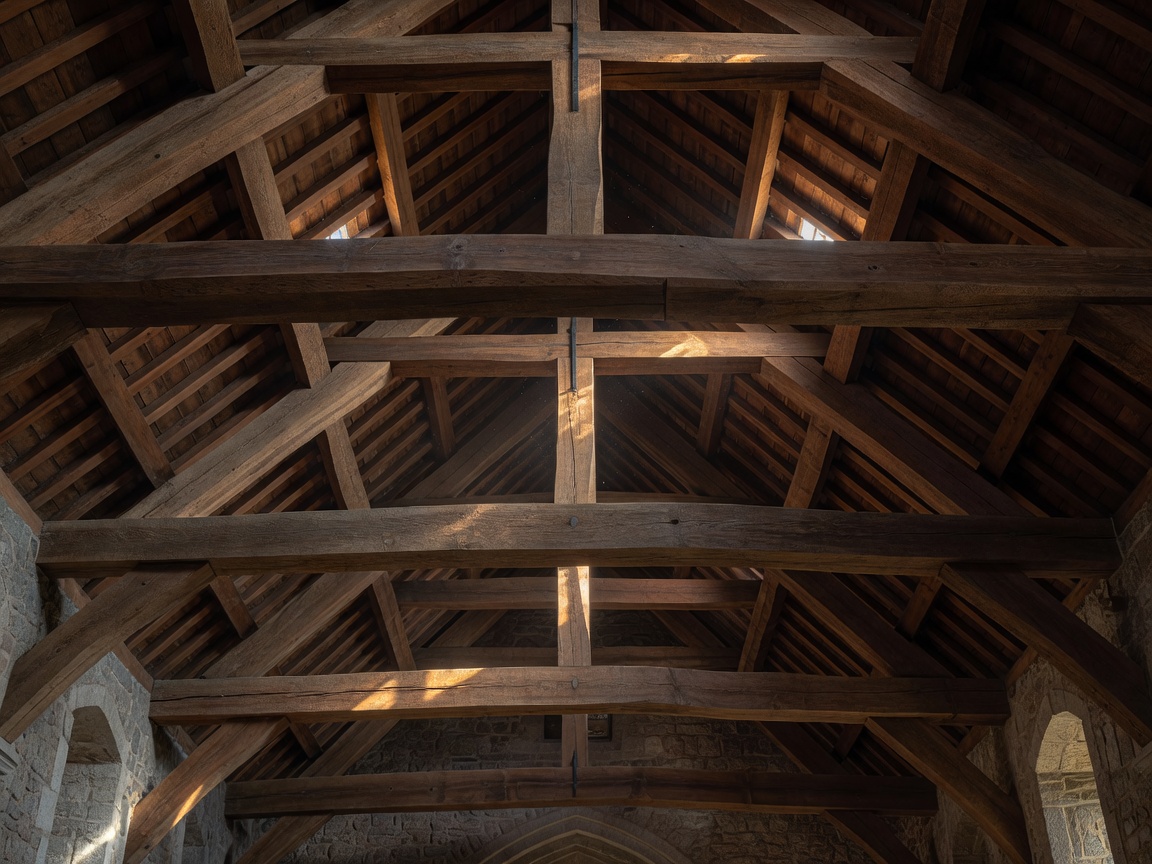 Traditional church roof structures and heavy timber beams